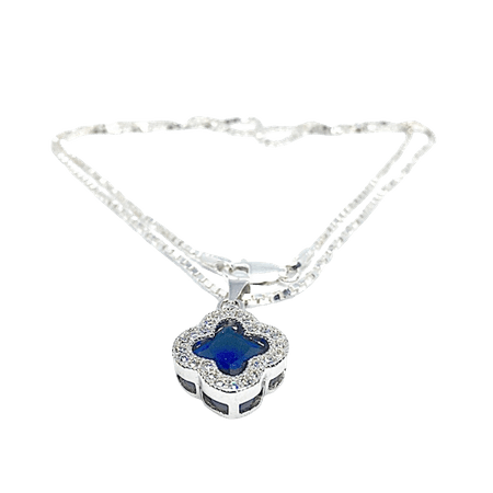 Lifesutram blue sapphire AD necklace