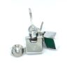 Emerald Slab Pearl Earrings Stamp