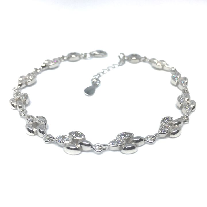 thumbnail image 2 of Sterling Silver Beads And CZ Heart Charm Element Adjustable Bolo 2 of 12
