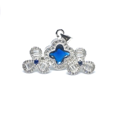 Blue Sapphire Pendant Set has a classic yet trendy design. This fine silver earring and pendant set for women, is best for social gatherings as well as office wear jewellery.